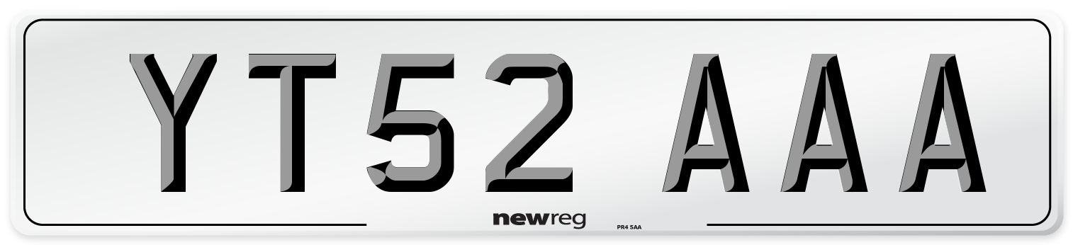 YT52 AAA Number Plate from New Reg